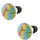 2 Pieces Sweden Map Ceramic Wine Bottle Stopper